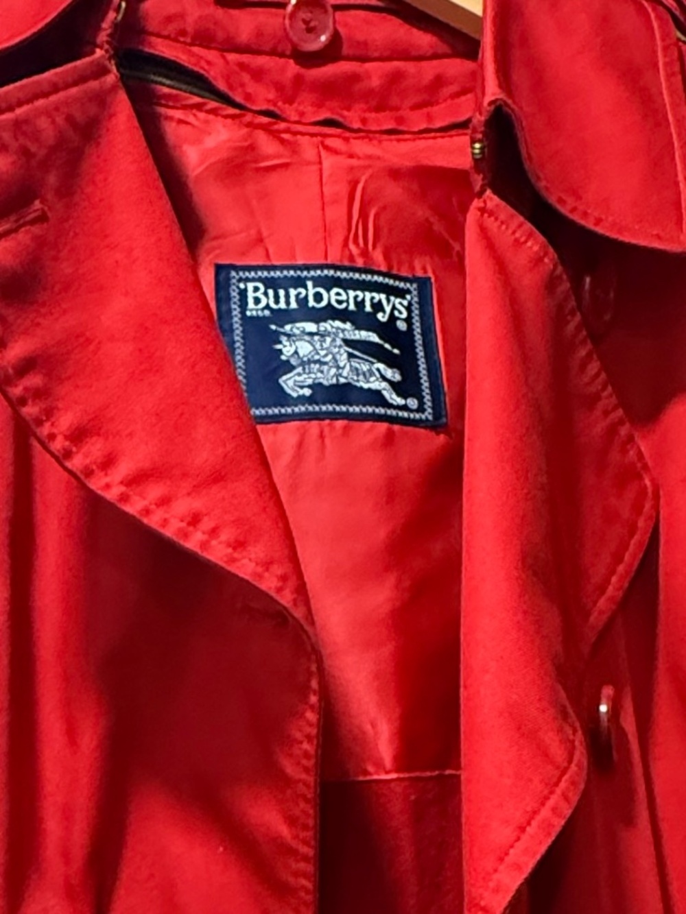 Vintage Burberrys' Prorsum Made in England Red Trench Coat liner - Picture 11 of 16